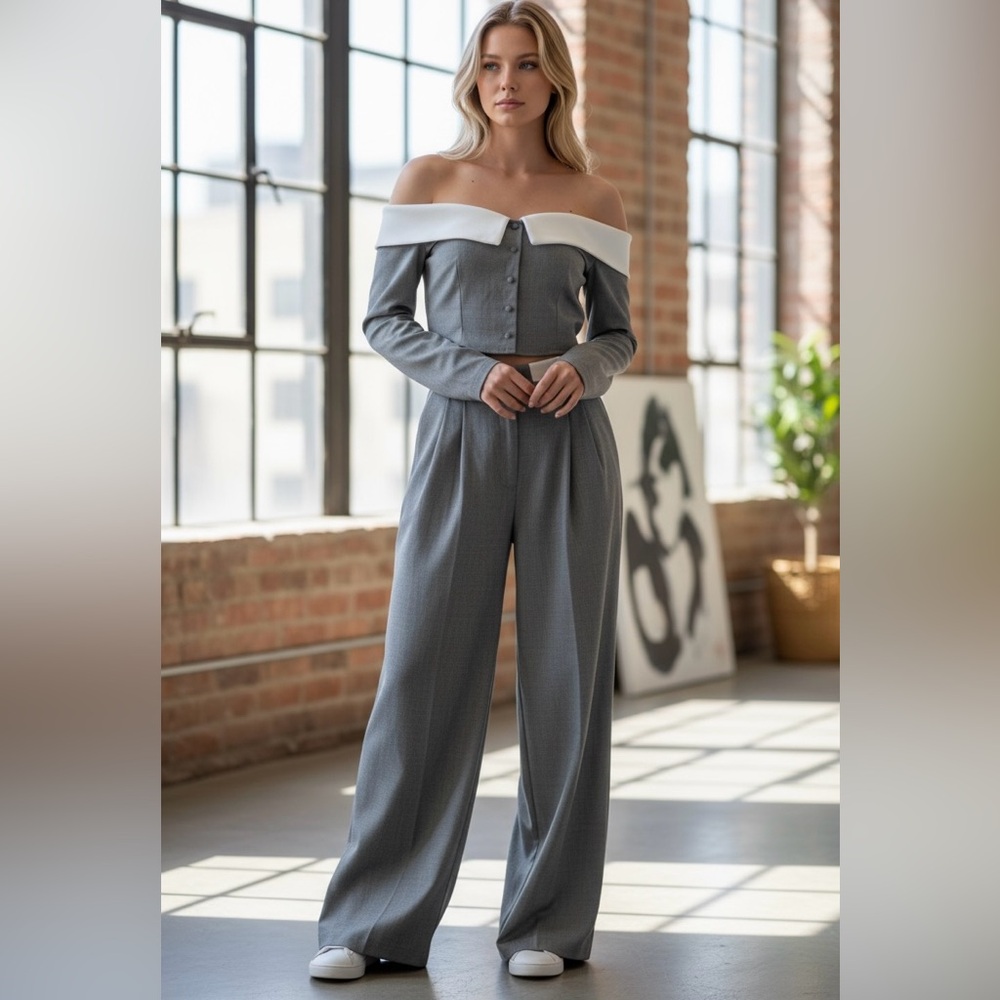 SOLD Gray Jumpsuit